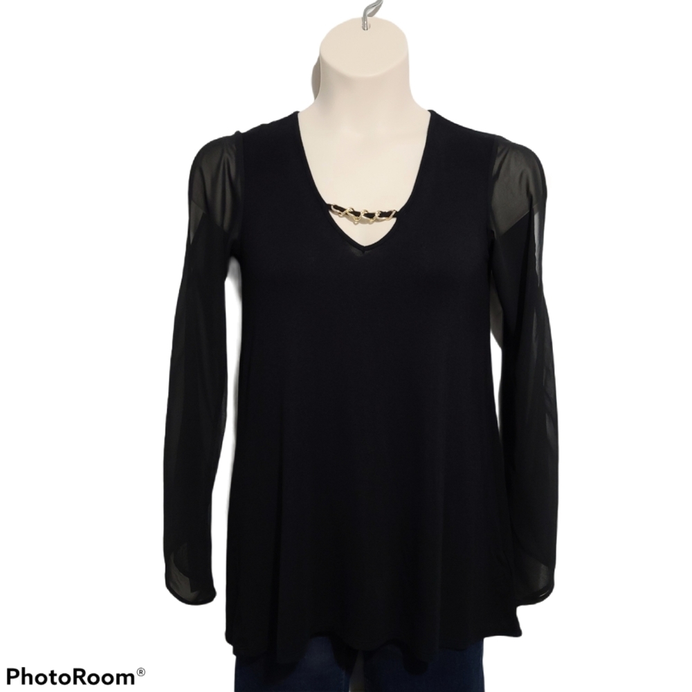 Marciano Cold Shoulder With Sheer Sleeves